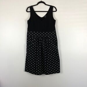 City Chic womens simply sweet fit flare sleeveless 2 pocket polka dot dress 14